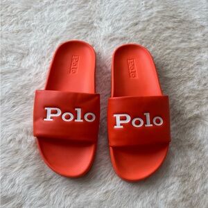 Polo Orange Slide Sandals